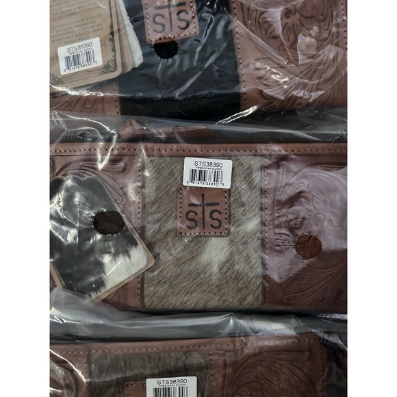 STS Ranchwear Wallet Yipee Kiyay Clutch Wallet Leather/Cowhide New - Picture 11 of 12